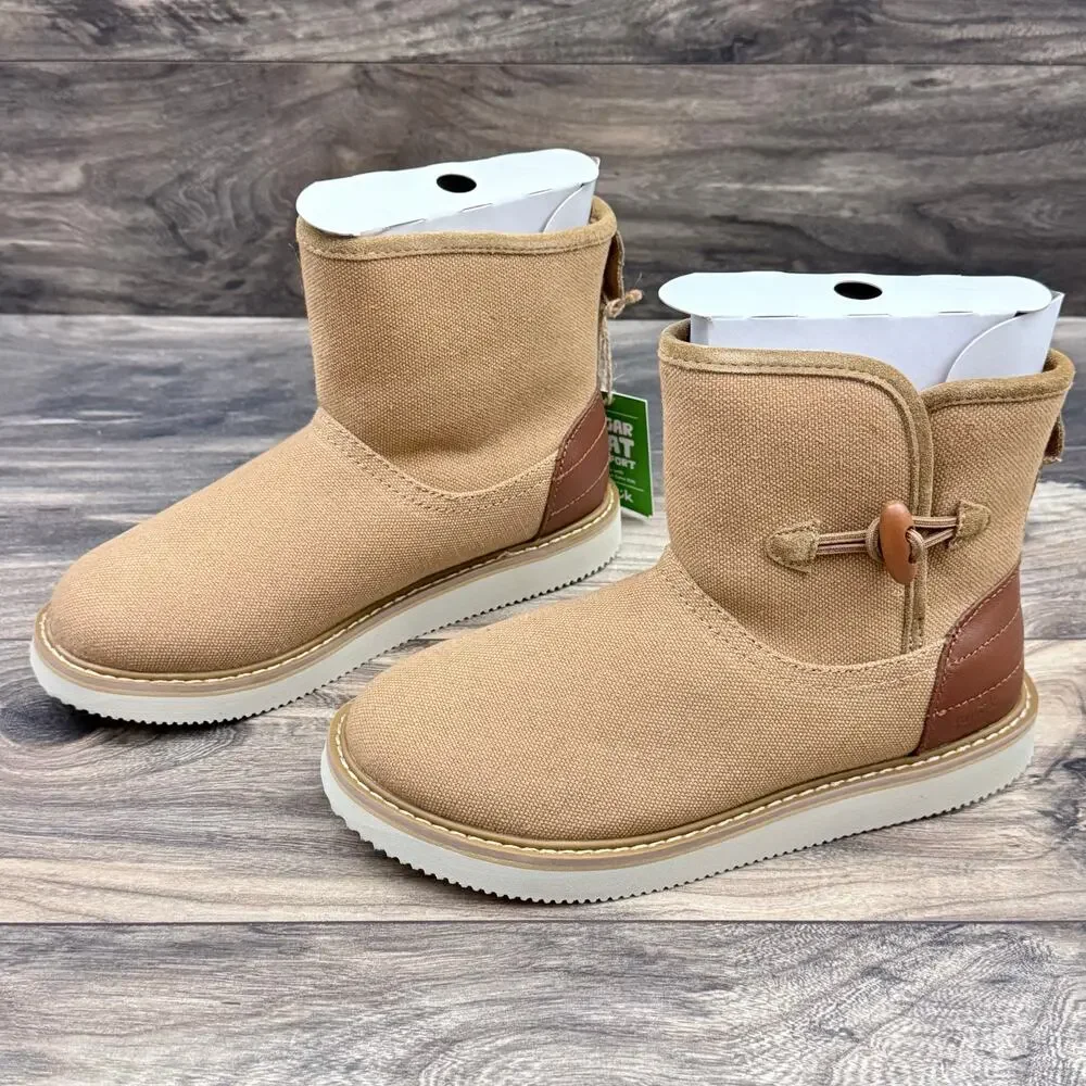 NIB Sanuk Cozy Vibe Surf Check SL Boots Ankle Booties 7 38 Tan - Picture 4 of 12